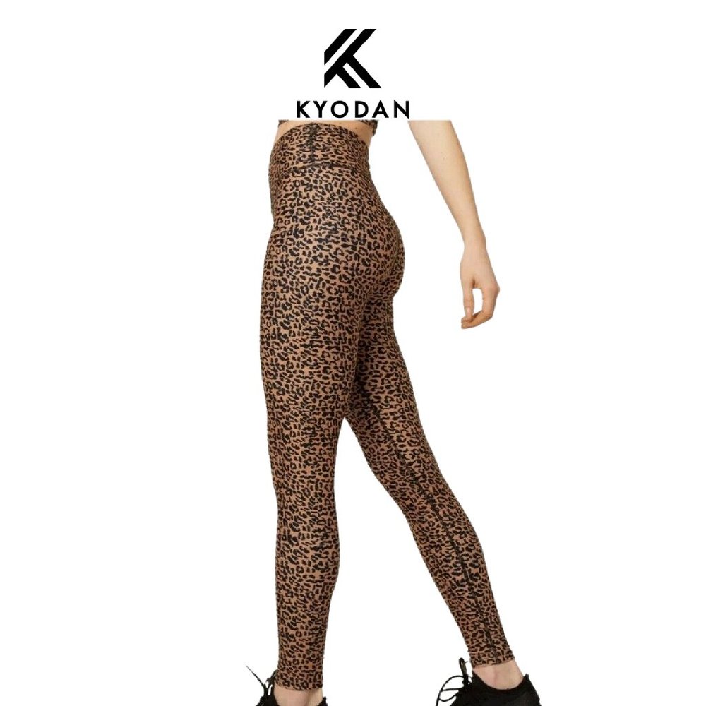 Women Yoga Leggings Brown Black S SMALL